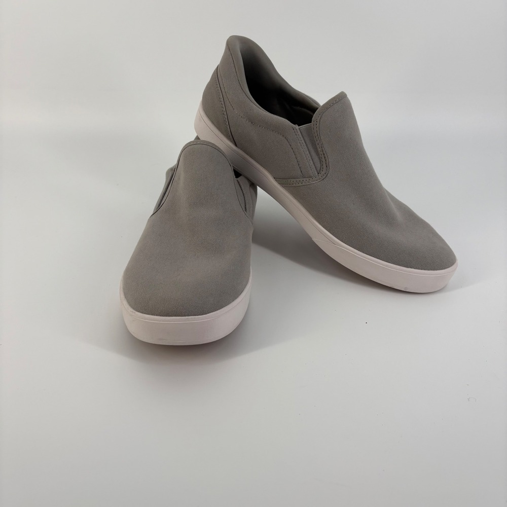 Kizik Madrid Eco Slip On Shoes Mens 15 Wide Grey Canvas Hands Free Sneaker